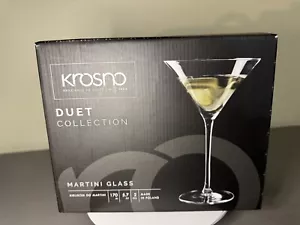 Krosno Poland Classic Langstiel Martini Cocktail Gläser 2er Set NEU - Bild 1 von 3
