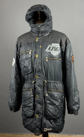 Men CAMPRI NHL LOS ANGELES KINGS Hockey Hooded Parka Jakcet Size 52/54 Cover