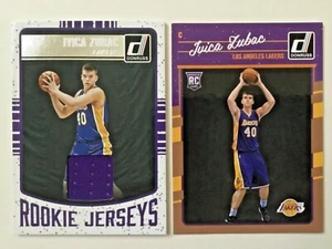 Ivica Zubac, Los Ángeles 2016 Donruss #176 y camisetas de novato #93, tarjeta de novato de radiocontrol - Imagen 1 de 2