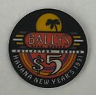 Bally?S $5 Casino Chip Havana New Year's 1991 Collector Series Reno Nevada
