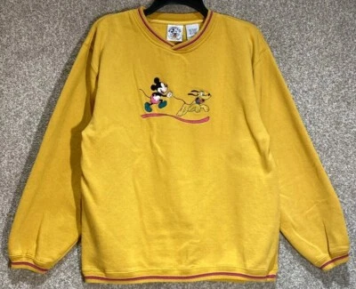 Vintage Disney Mickey & Co Embroidered Mickey Pluto Sweatshirt Size Medium - Image 1 of 4