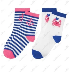 Gymboree Girls S 5-6 "Stripes and Anchor" Socks Nautical Striped NWT Shoe 11-12 - Picture 1 of 2