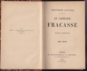 GAUTIER LE CAPITAINE FRACASSE Edition définitive 1889 - Picture 1 of 4