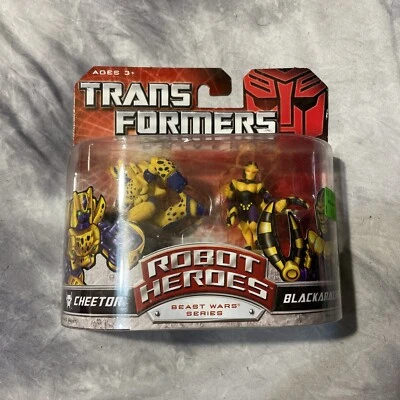 Transformers Robot Heroes 2007 Beast War Cheetor y Blackarachnia Foto 1 de 2