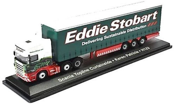 ATLAS/OXFORD 1/76 EDDIE STOBART SCANIA R420 TOPLINE CURTAINSIDE KAREN PATRICIA - Image 1 of 1