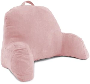 DeluxeComfort Microsuede Bed Rest Pillow, One Size, Pink - Picture 1 of 4