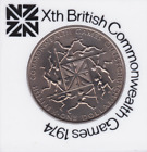 1974 New Zealand One Dollar Xth  British Commonwealth Games Commemorative Coin 