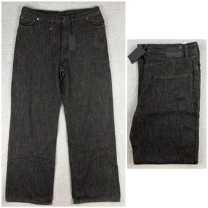 Pantalones de mezclilla holgados R13 para mujer 26 Koze enjuagados negros demonio plisados pierna ancha 2 - Imagen 1 de 12