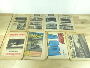 Lote de 8 revistas de periódicos de carreras de arrastre United Racer Midwest Racer National - Imagen 1 de 8