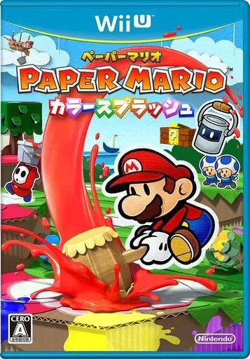Paper Mario Color Splash Wii U Japan Used CIB Complete in Box - Image 1 of 1