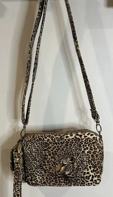 Leopard Print Crossbody Waist Clutch Bag Faux Leather 3-in-1 Purse NWOT - Image 1 of 4