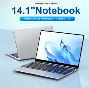 Notebook 14.1” 16GB RAM 128GB SSD Windows 11 Ultrabook Slim PC Portatile Nuovo - Zdjęcie 1 z 6