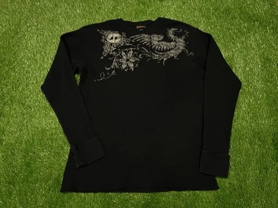 Vintage Anos 90 Y2K Skate Split Térmico Manga Longa Skate Dragon Grunge - GG - Imagem 1 de 4