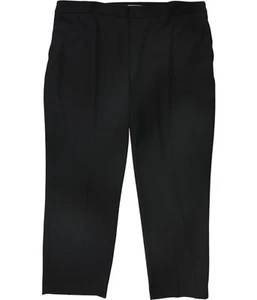 Kasper Womens Side Elastic Casual Trouser Pants, Black, Plus Size, 24W - Picture 1 of 2