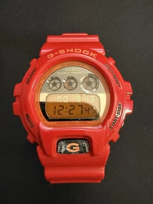 Casio G-SHOCK 3230 Men's DW-6900MF Metallic Red & Black Digital Watch In Box - Image 1 of 4