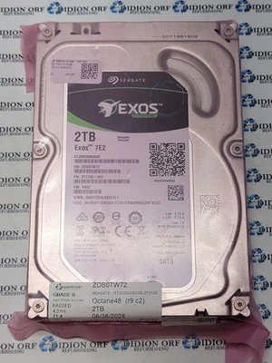 SEAGATE 2TB 3.5" SATA3 HDD 7200 RPM ST2000NM0008-2F3100, GRADE B, SKU 12081 - Image 1 of 2