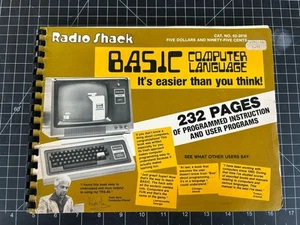 Vintage 1978 Basic computer language book - Radio Shack 62-2016 - TRS-80 - Photo 1/7