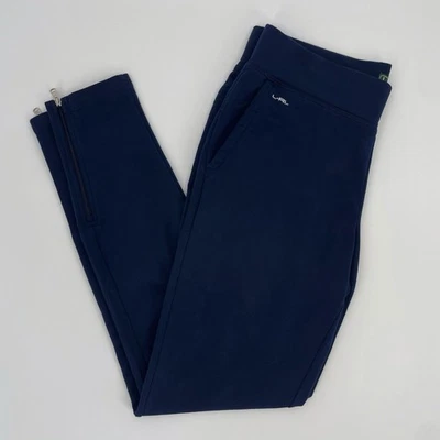 Lauren Ralph Lauren Mujer Pequeño Azul Cremallera Elastizado Leggings Logo Bolsillos Algodón Foto 1 de 4