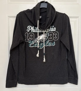 Philadelphia Eagles Hoodie mit Wasserfallausschnitt Langarm M - Bild 1 von 3