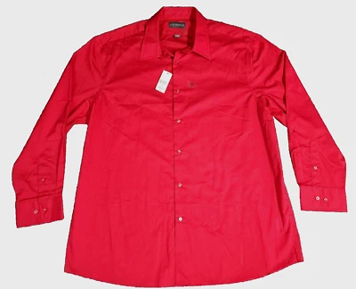 NEW Covington Mens Red Classic Dress Shirt Button Up Long Sleeve Size 2XL - Image 1 of 4