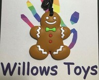 Holiday Gingerbread Man sensory chew silicone necklace
