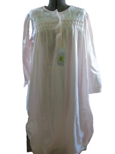 NWT Womens Go Softly pink/peach floral long sleeve long night gown Large - Picture 1 of 7