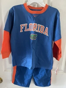 NIKE FLORIDA GATORS ORANGE BLUE 3T NWT TODDLER TRACK SUIT 2 PIECE SET - Picture 1 of 7
