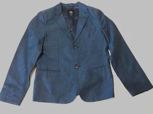 DAL LAGO CLUB BOYS SZ 9 TONES OF BLUE BLAZER NOTCH LAPEL 2 VENTS - Picture 1 of 5