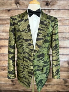 Tom Ford Silk Atticus Jacket Size 44 (54 EUR) Camo - Picture 1 of 13