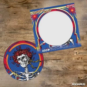 GRATEFUL DEAD Skull & Roses 450 Piece Record Disc Jigsaw Puzzle 12" x 12" *NEW - Picture 1 of 6