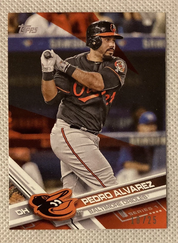2017 Topps Mini Series 1 #101 Pedro Alvarez /25 Orange Parallel - Orioles - Image 1 of 4