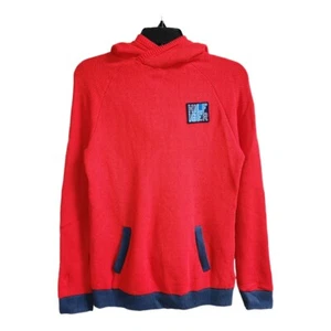 Tommy Hilfiger Boys Red/Blue Long Sleeve Pockets Hoodie Sweater Size XL 16/18 - Picture 1 of 5