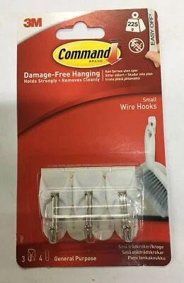 #Command 17067 Small Utensil Hooks, Pack of 3 - White Free Postage - Image 1 of 3
