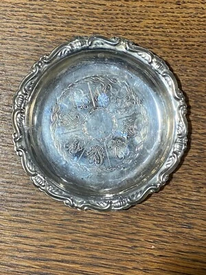 Silver Plated EP on Steel Coaster or Ashtray Trinket Dish Made in Italy - Image 1 of 4