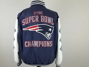 Chaqueta Abrigo Para Hombre XL De Colección New England Patriots 3 Veces Campeones del Superbowl NFL - Imagen 1 de 12