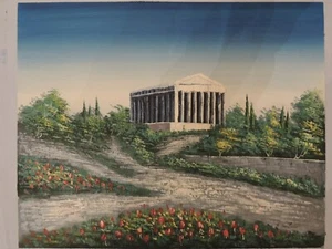 Oil Painting Canvas Erechtheion Acropolis Greece Pier - Picture 1 of 10