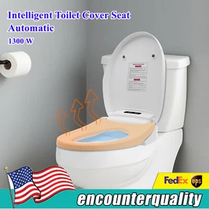 Cubierta de inodoro inteligente con calefacción electrónica asiento inalámbrico remoto asiento cálido blanco NUEVO - Imagen 1 de 19