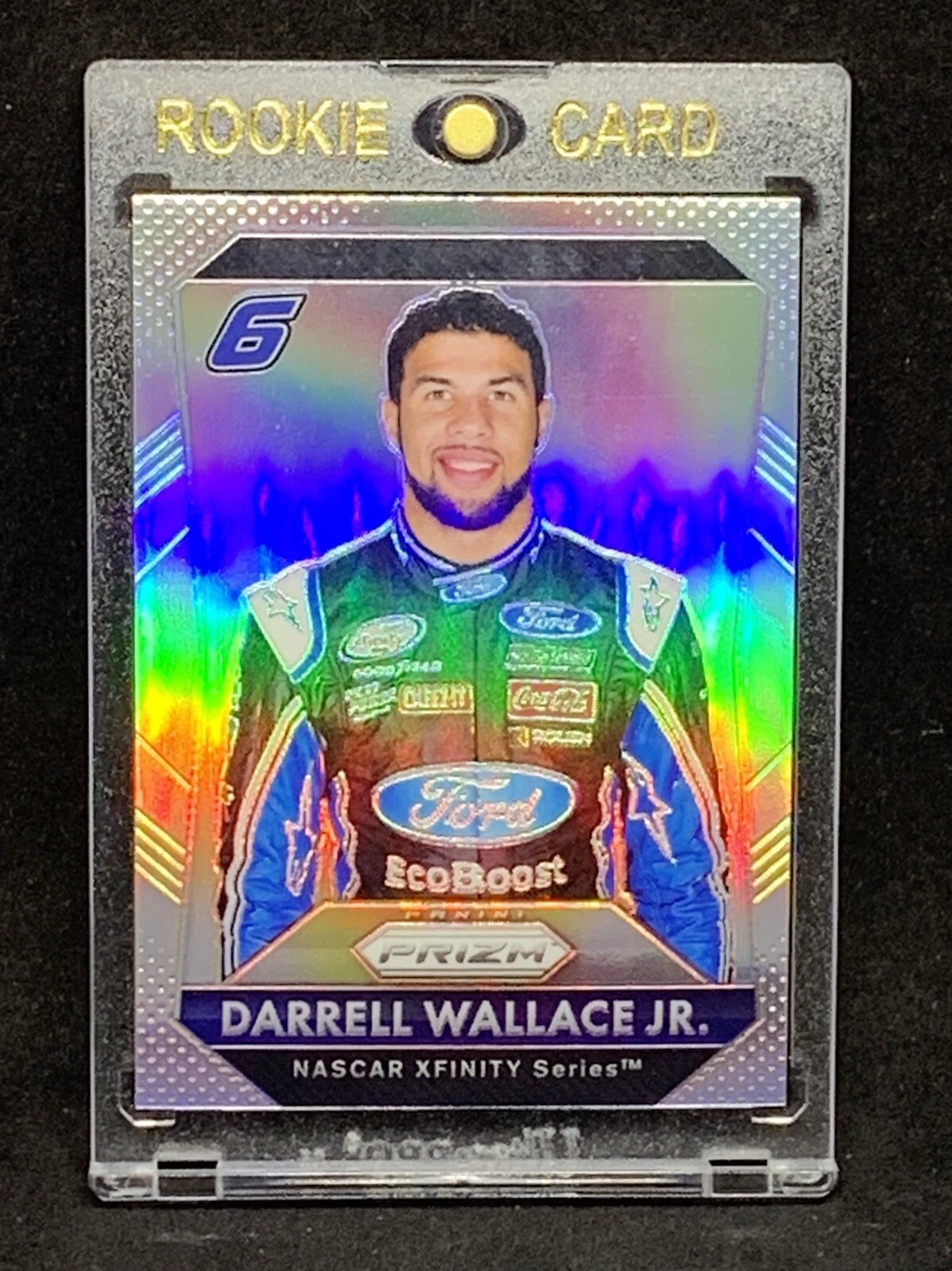 2016 NASCAR Silver 1st Prizm #34 Bubba Wallace RC Rookie Card Jordan 23XI Racing