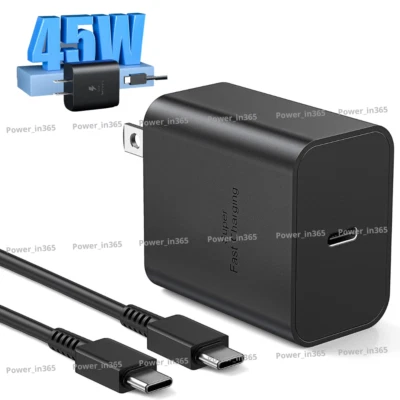 45W USB C 快速充电壁式充电器 立方体 适用于 Android 三星 Galaxy C 型线 — 第 1/4 张图片