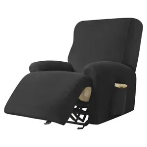 Velvet Recliner Chair Cover  Relax Reclining Sofa Cover Elastic Armchair Cover - Picture 1 of 40