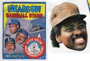 TONY GWYNN 1990 TOPPS HEADS UP! CARD WITH SUCTION CUP SAN DIEGO PADRES