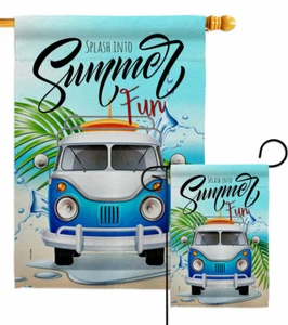 Splash Into Garden Flag Fun In The Sun Summer Decorative Gift Yard House Banner - Picture 1 of 17