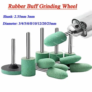 Rubber Polishiling Burr Point Bit Buff Grinding Wheel 2.35/3mm Shank for Dremel - Picture 1 of 9