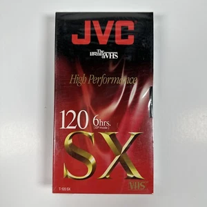 JVC T-120 SX A/V Master High Energy Blank Video Cassette Tape x1 NEW Sealed - Picture 1 of 3