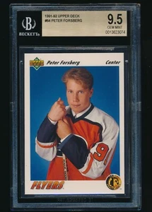 1991-92 Upper Deck rookie #64 Peter Forsberg RC BGS 9.5 - Picture 1 of 2