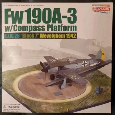 Dragon Wings Warbirds Fw190A-3 w/Compass Platform "Black 7" item:50303 1:72 - Image 1 of 3