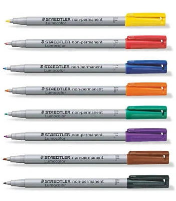 Staedtler Lumocolor Folienstift F non-permanent Universalstift 8 Farben Auswahl - Bild 1 von 4