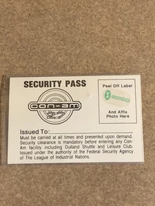 PIN INSIGNIA DE SEGURIDAD VINTAGE OUTLAND PELÍCULA 1981 PROMO CON-AM 27 SEAN CONNERY - Imagen 1 de 2