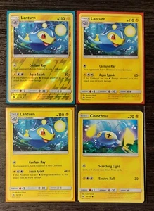 3x Lanturn 50/149 (1 holo inverso) y 1x Chinchou 49/149 Pokémon Sol y Luna Casi Nuevo - Imagen 1 de 1