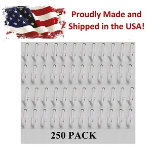 Kit de ganchos de plástico blanco estilo J & L - Paquete de 250 PEGBOARD NO INCLUIDO - Imagen 1 de 13
